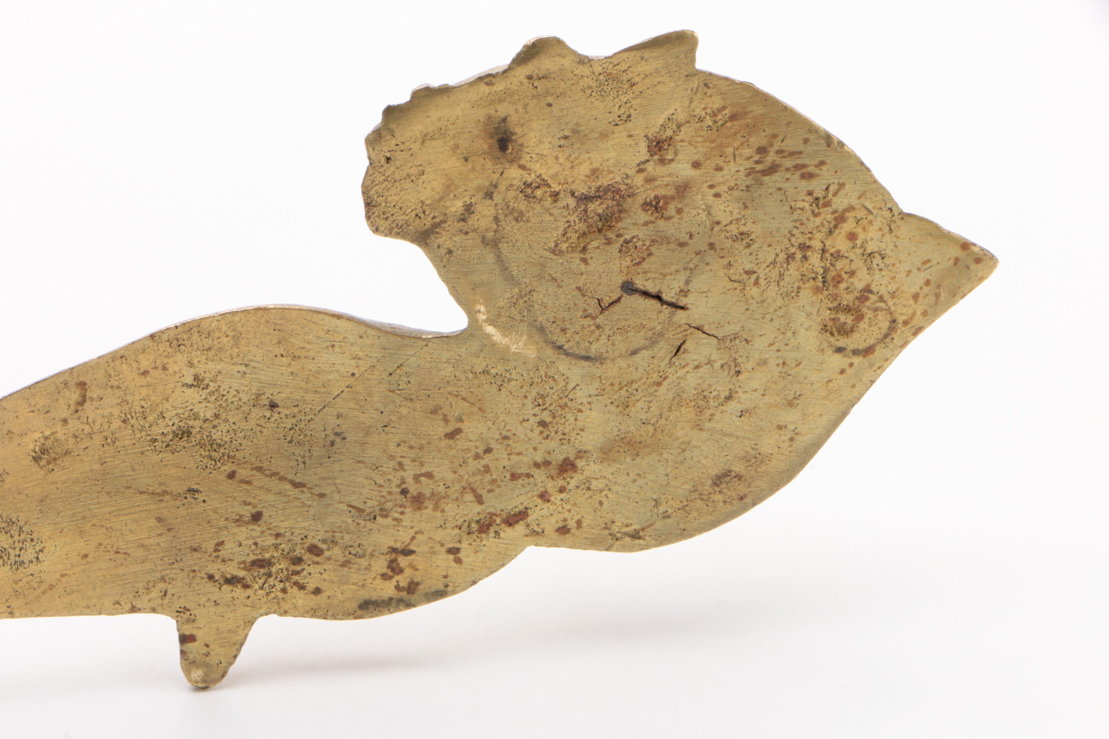 Brass Jumping Fish Letter Opener, Early to Mid 20th Century