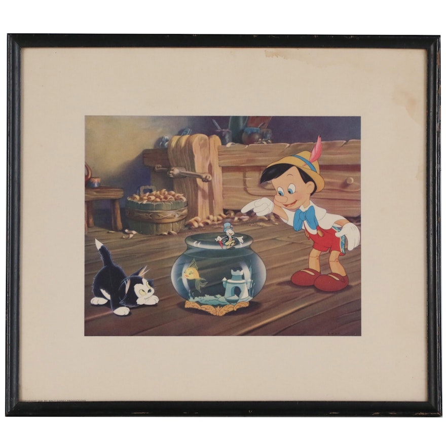 Offset Lithograph of Still from Disney's "Pinocchio"