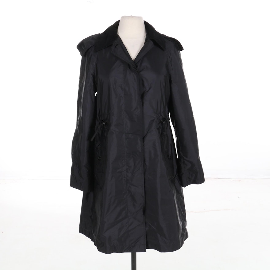 Burberry Raincoat in Black Nylon