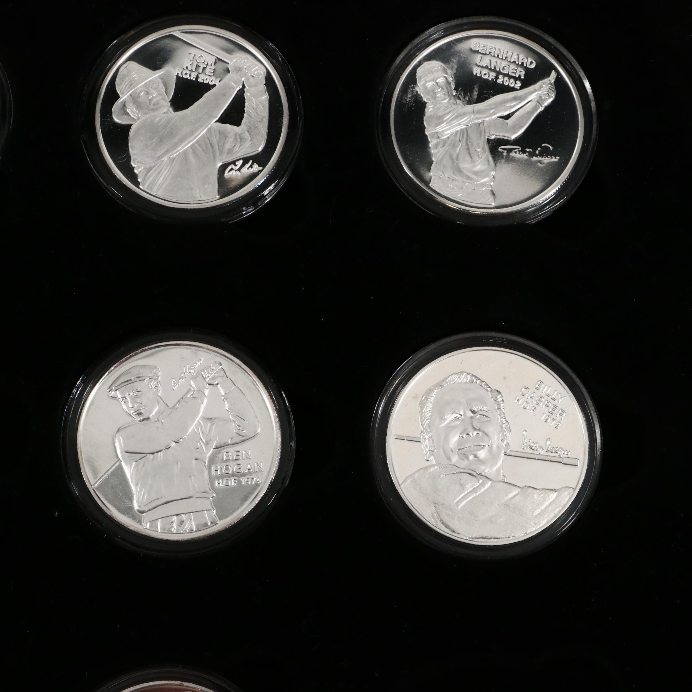 PGA Tour Partner's Club .999 Fine Silver Hall of Fame Golfers Rounds