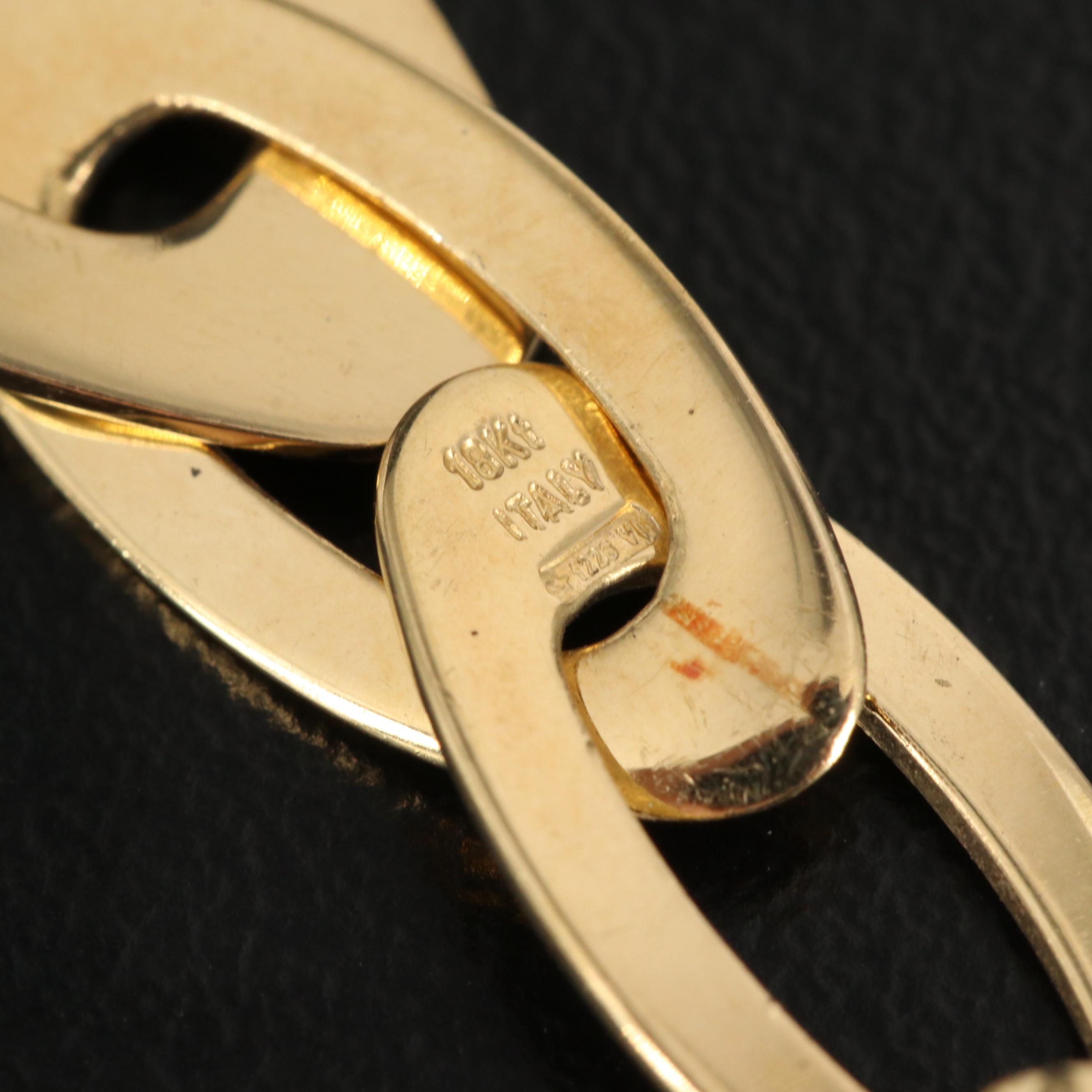 Roberto Coin "Chic and Shine" 18K Oval Dangle Earrings