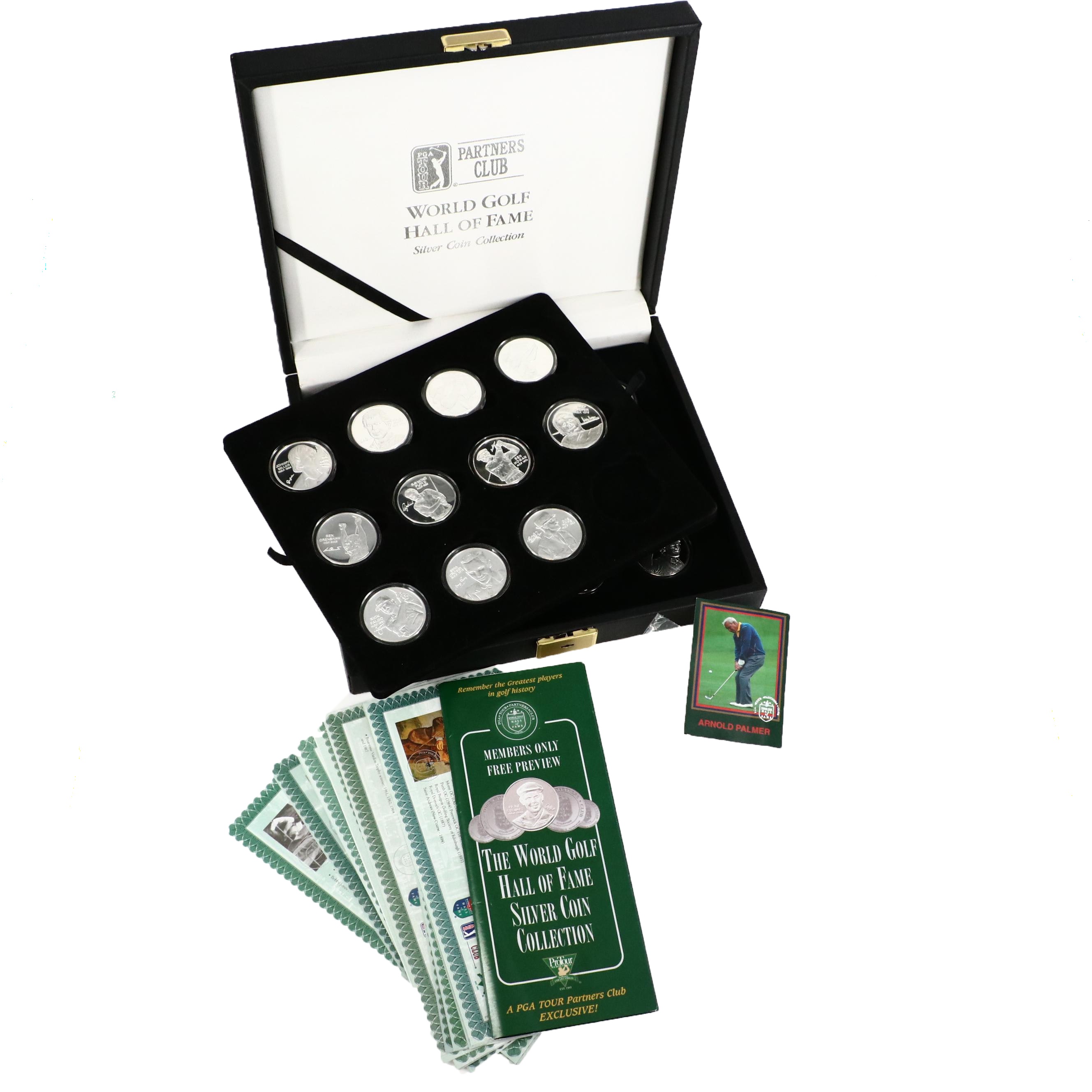 PGA Tour Partner's Club .999 Fine Silver Hall of Fame Golfers Rounds