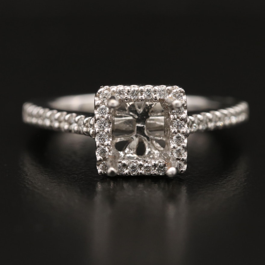 Gabriel & Co.14K Diamond Semi-Mount Ring