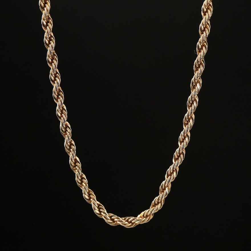 Sterling Silver French Rope Chain Necklace