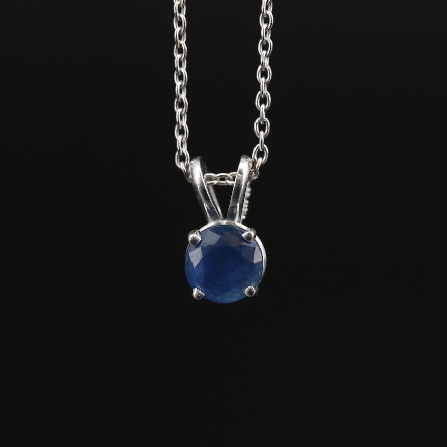 14K Sapphire Pendant Necklace