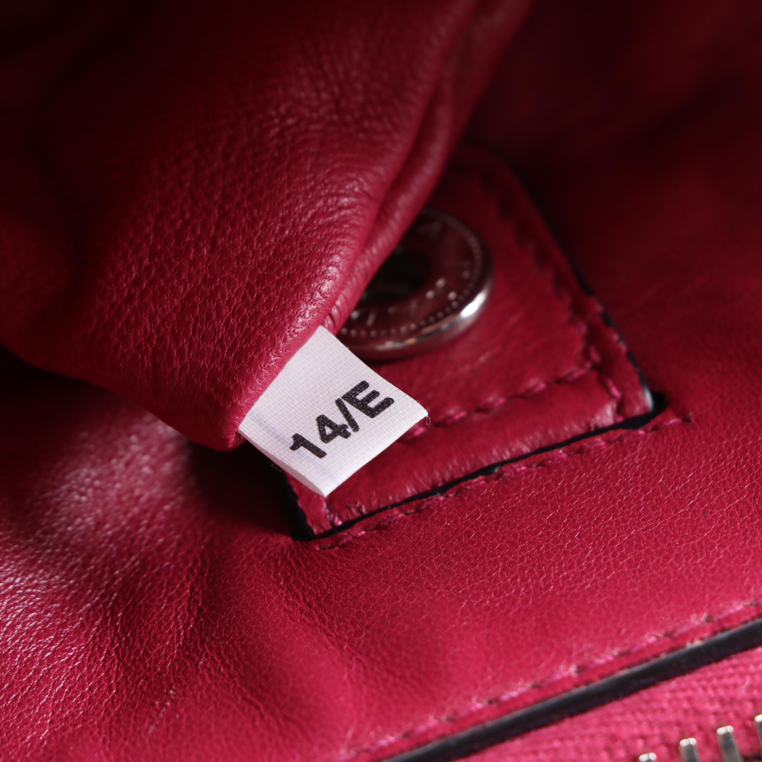 Prada Twin Pocket Double Handle Tote in Fuschia Suede