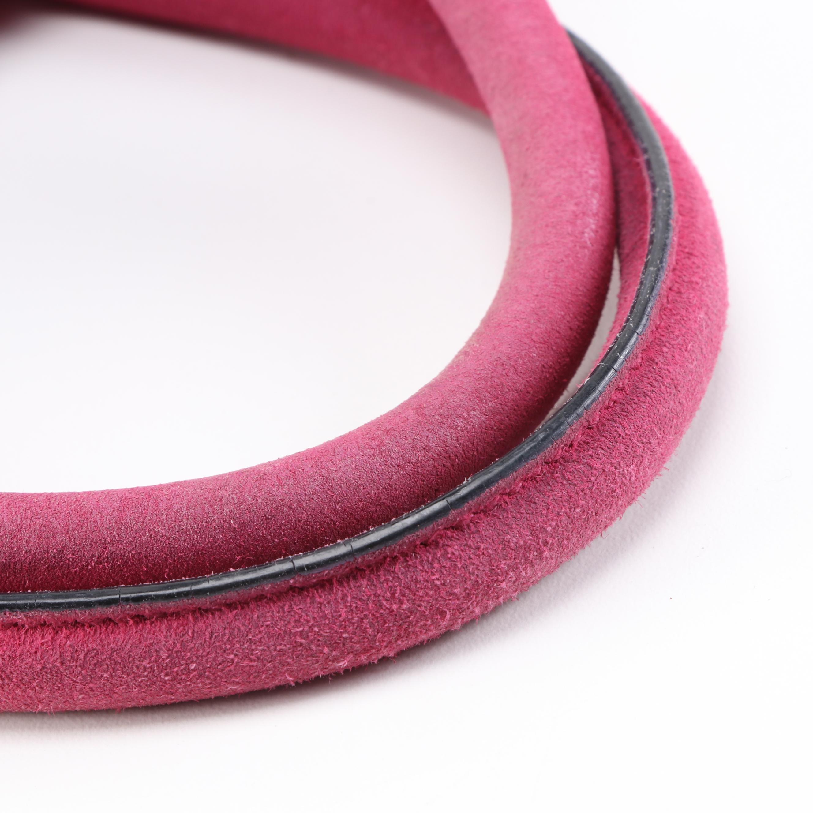 Prada Twin Pocket Double Handle Tote in Fuschia Suede