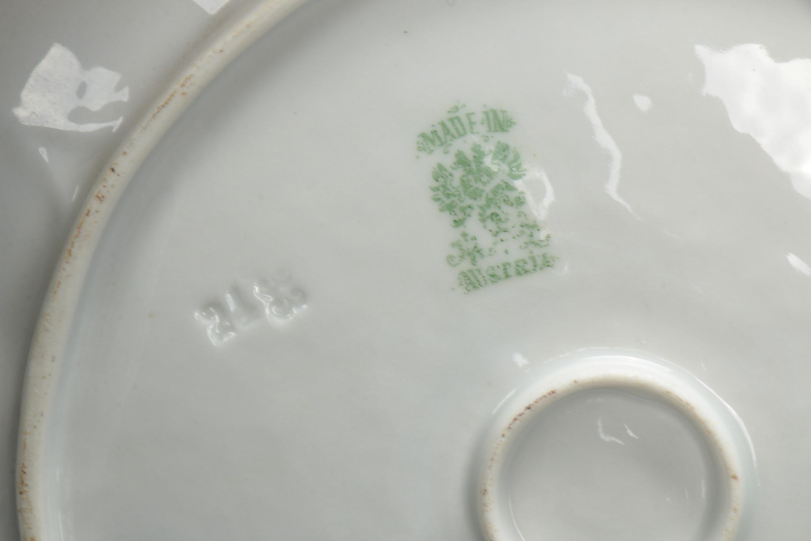 European Porcelain and Bone China Plates and Serveware, Late 19th/Early 20th C.