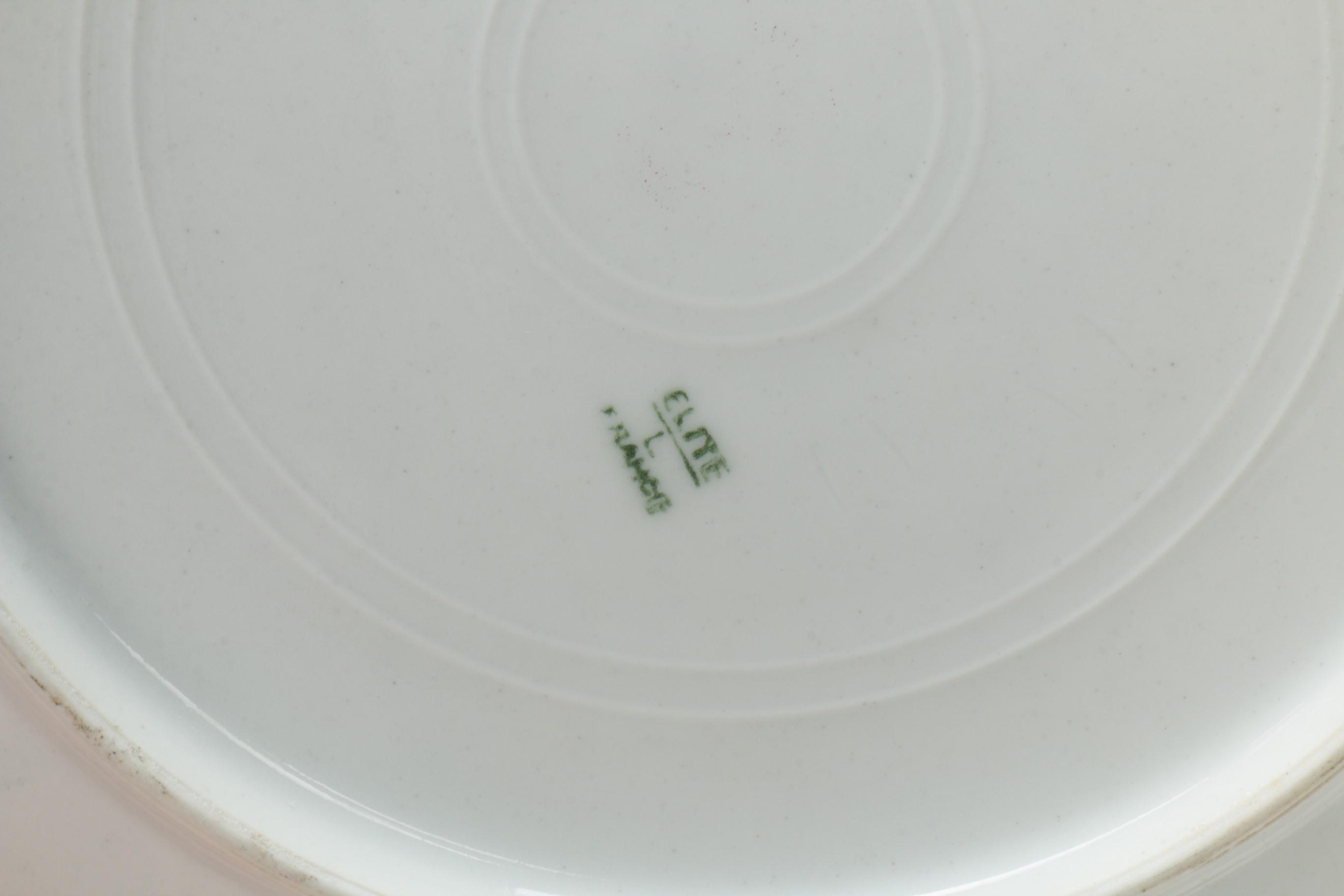 European Porcelain and Bone China Plates and Serveware, Late 19th/Early 20th C.