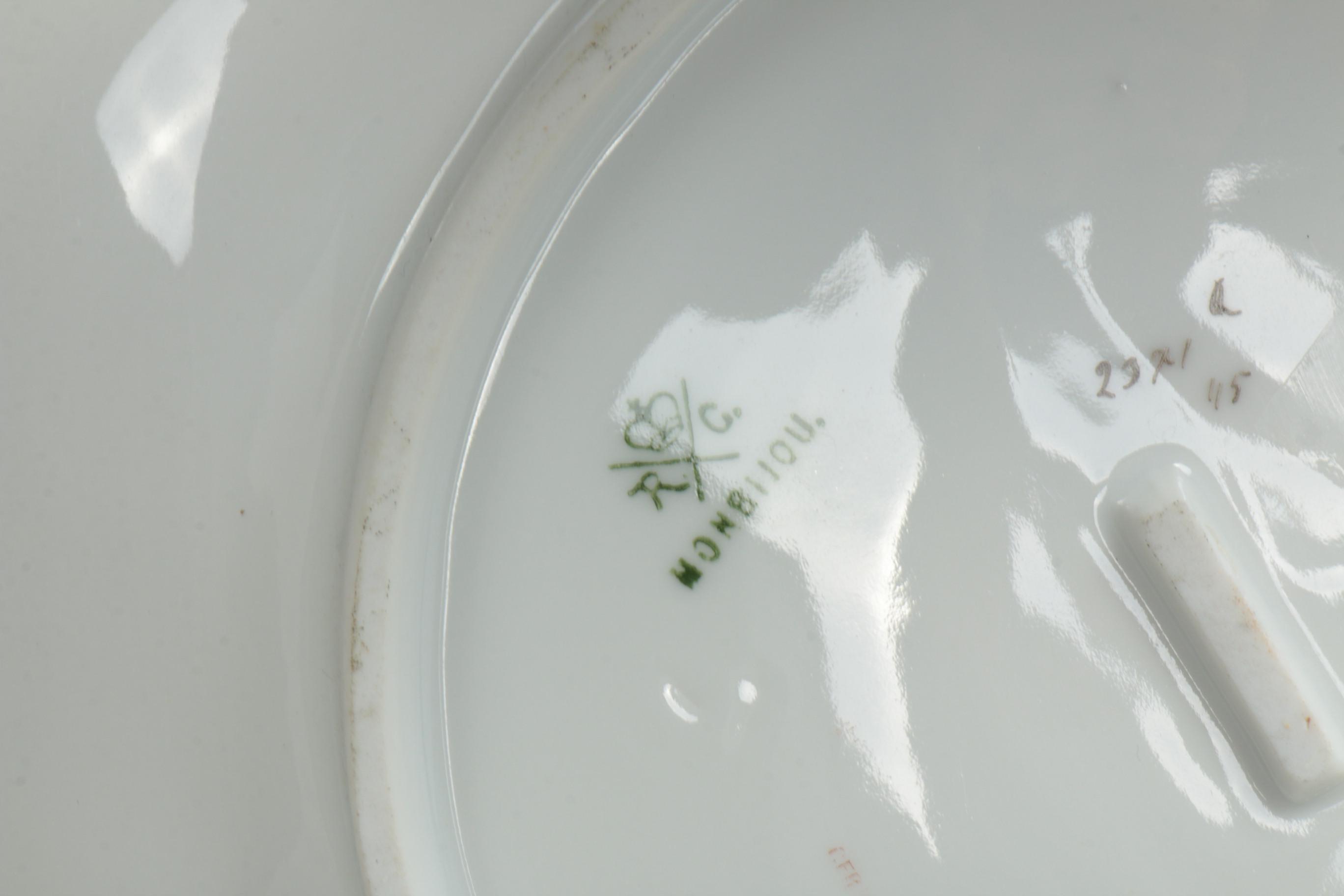 European Porcelain and Bone China Plates and Serveware, Late 19th/Early 20th C.