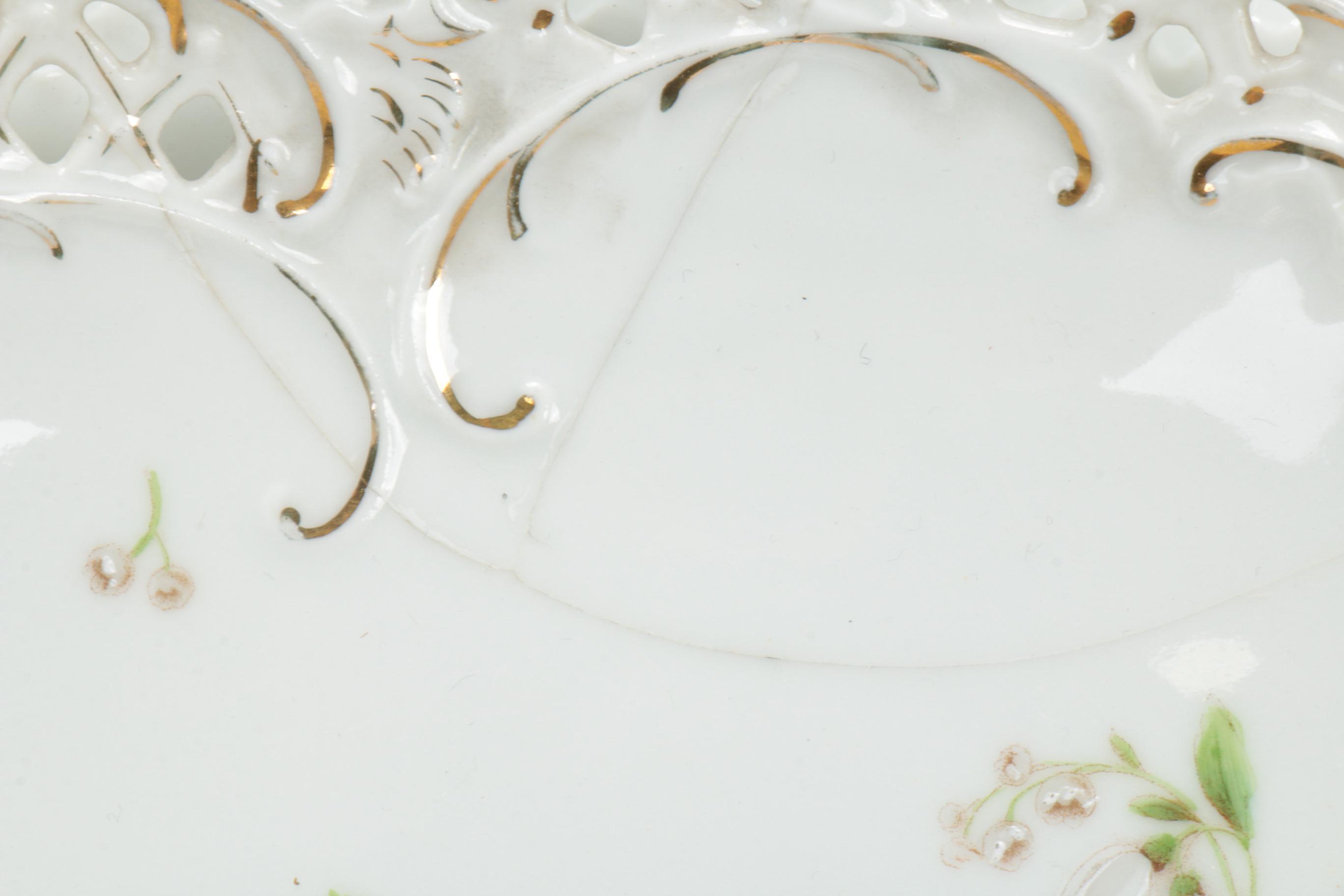 European Porcelain and Bone China Plates and Serveware, Late 19th/Early 20th C.