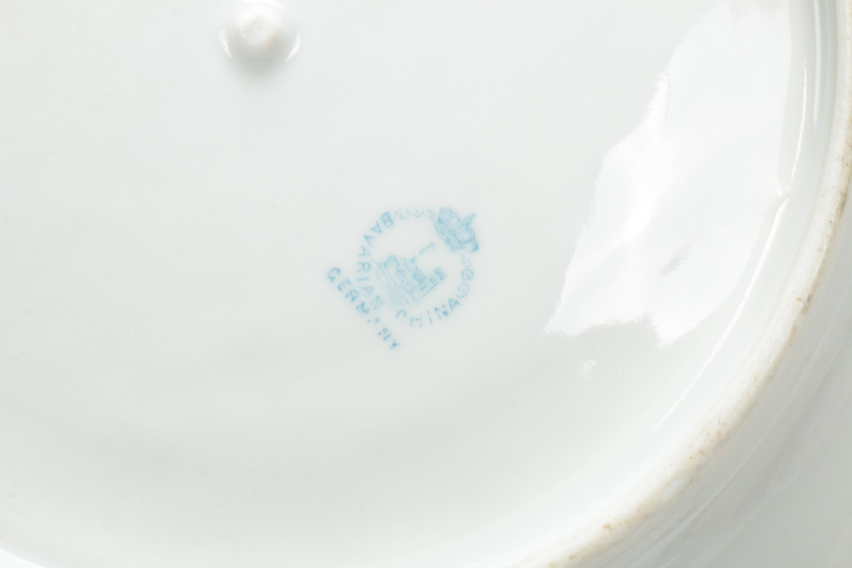 European Porcelain and Bone China Plates and Serveware, Late 19th/Early 20th C.