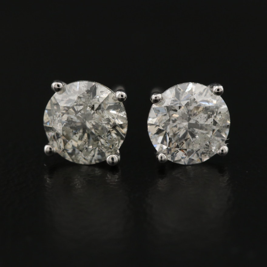 14K 1.89 CTW Diamond Martini Set Stud Earrings