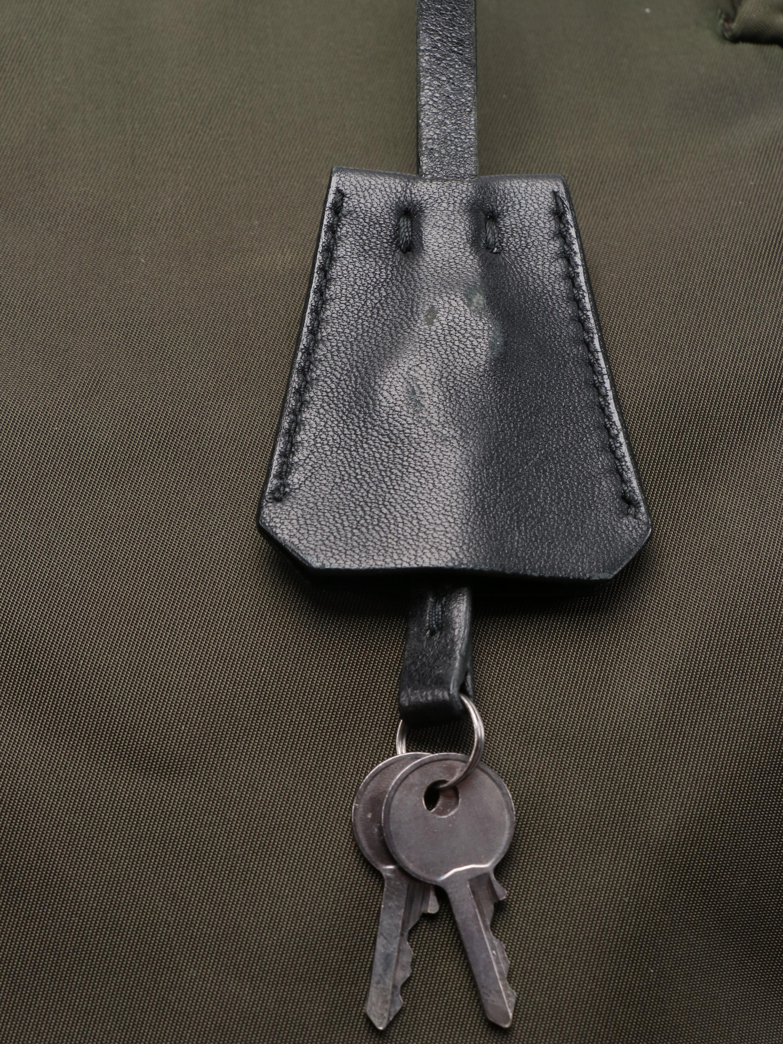 Prada Dark Green Tessuto Nylon Tote Bag