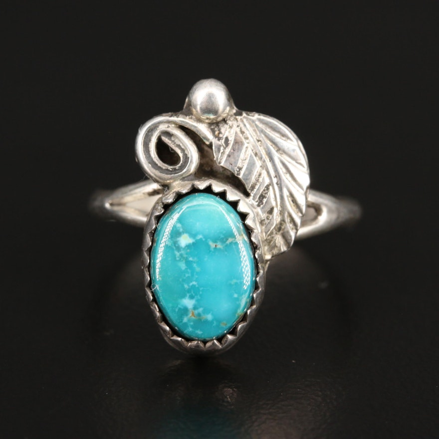 Southwestern Sterling Silver Turquoise Ring