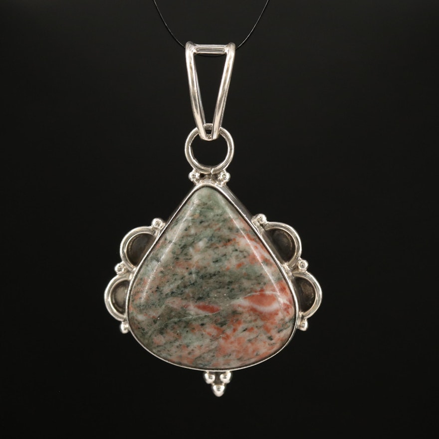 Sterling Silver Jasper Pendant