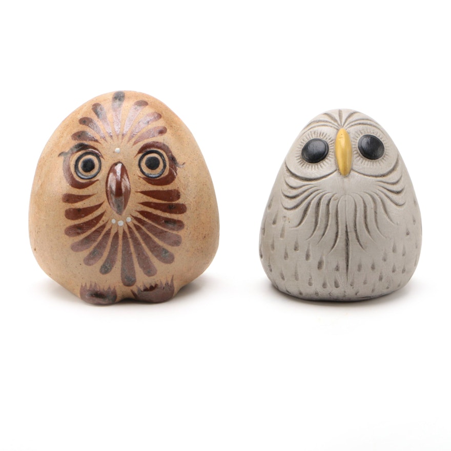 Owl Figurines, Mid to Late 20th Century