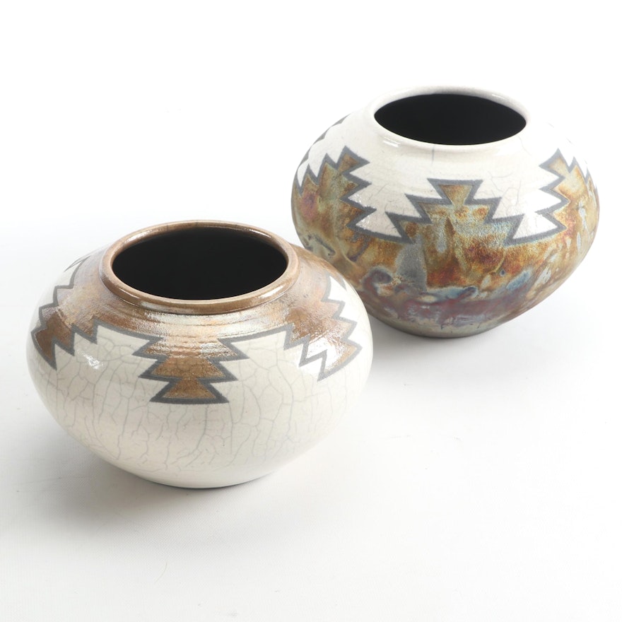 Signed Artisan-Made Southwestern Ceramic Vases