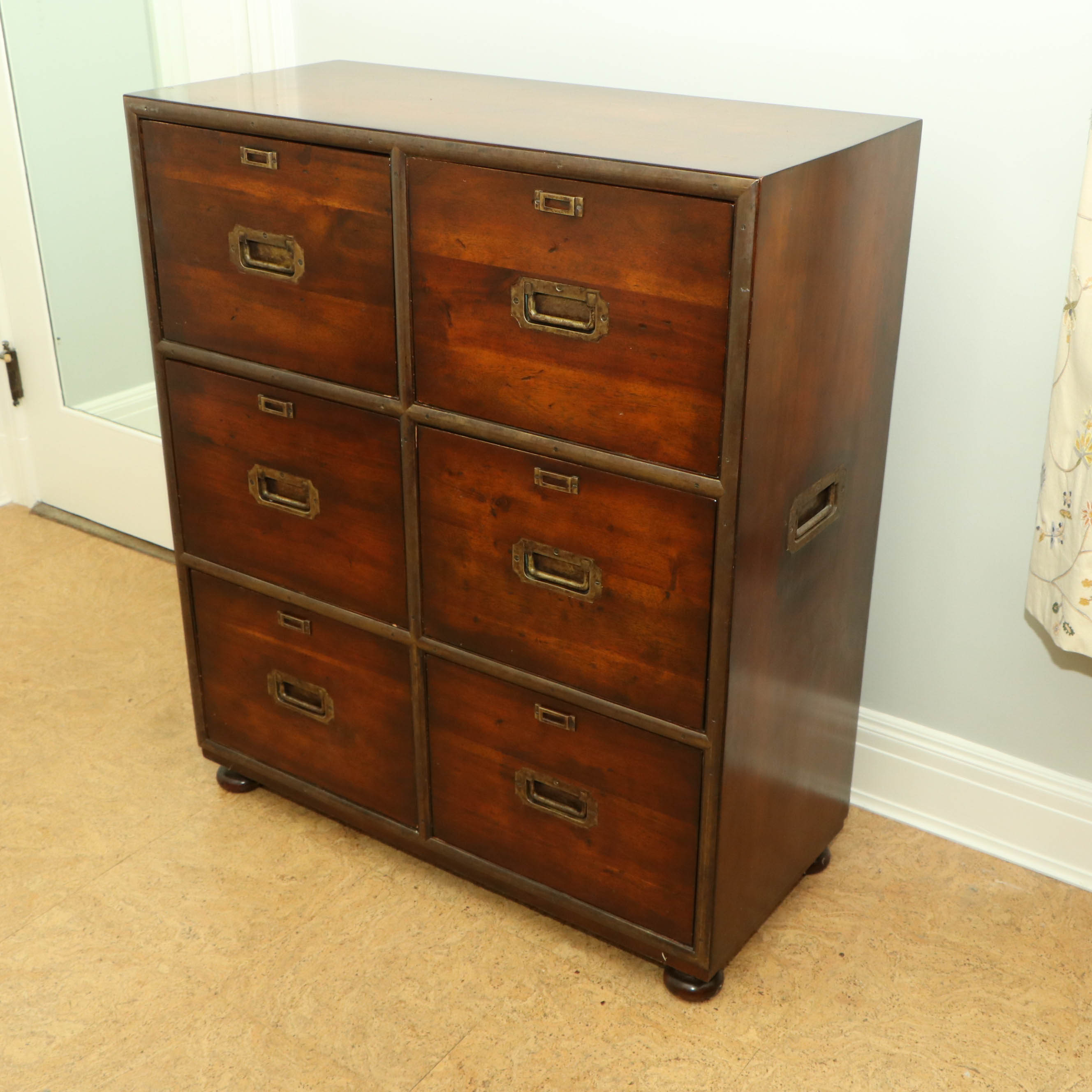 Theodore Alexander "Campaign Collection" 6-Drawer File Cabinet