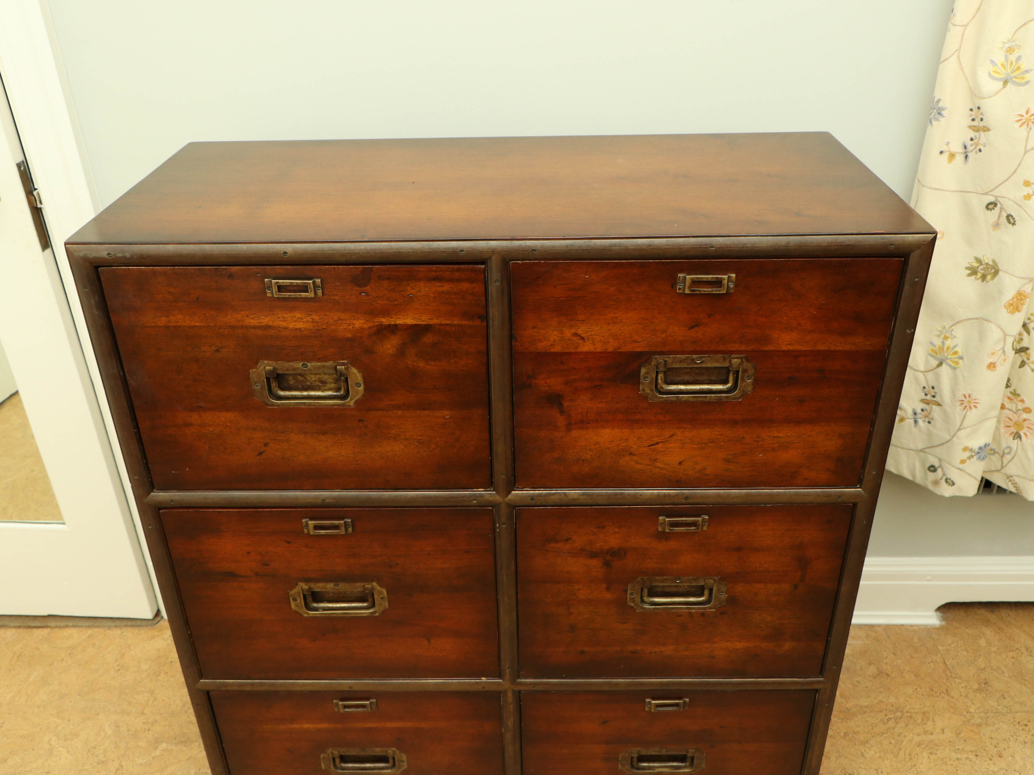 Theodore Alexander "Campaign Collection" 6-Drawer File Cabinet