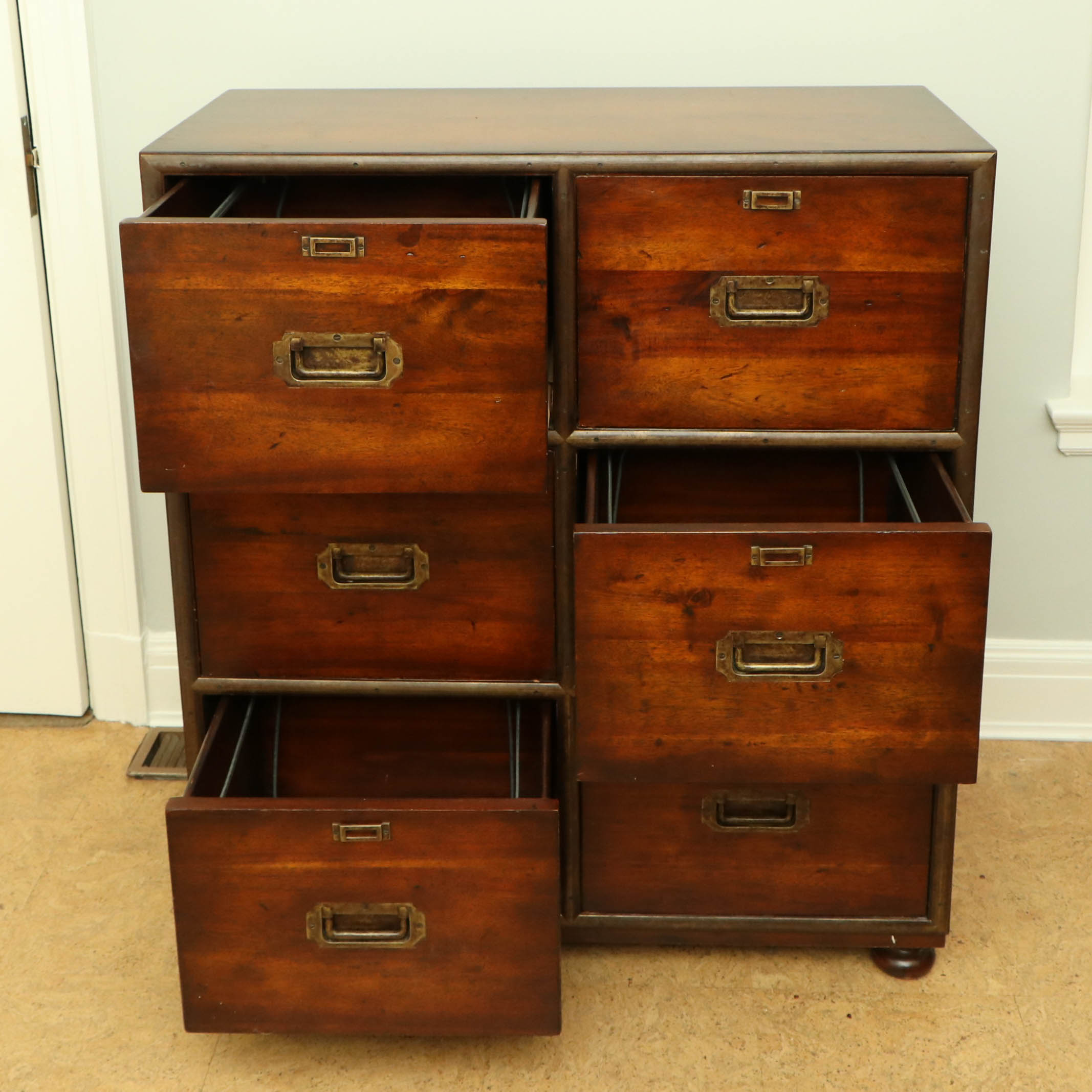 Theodore Alexander "Campaign Collection" 6-Drawer File Cabinet