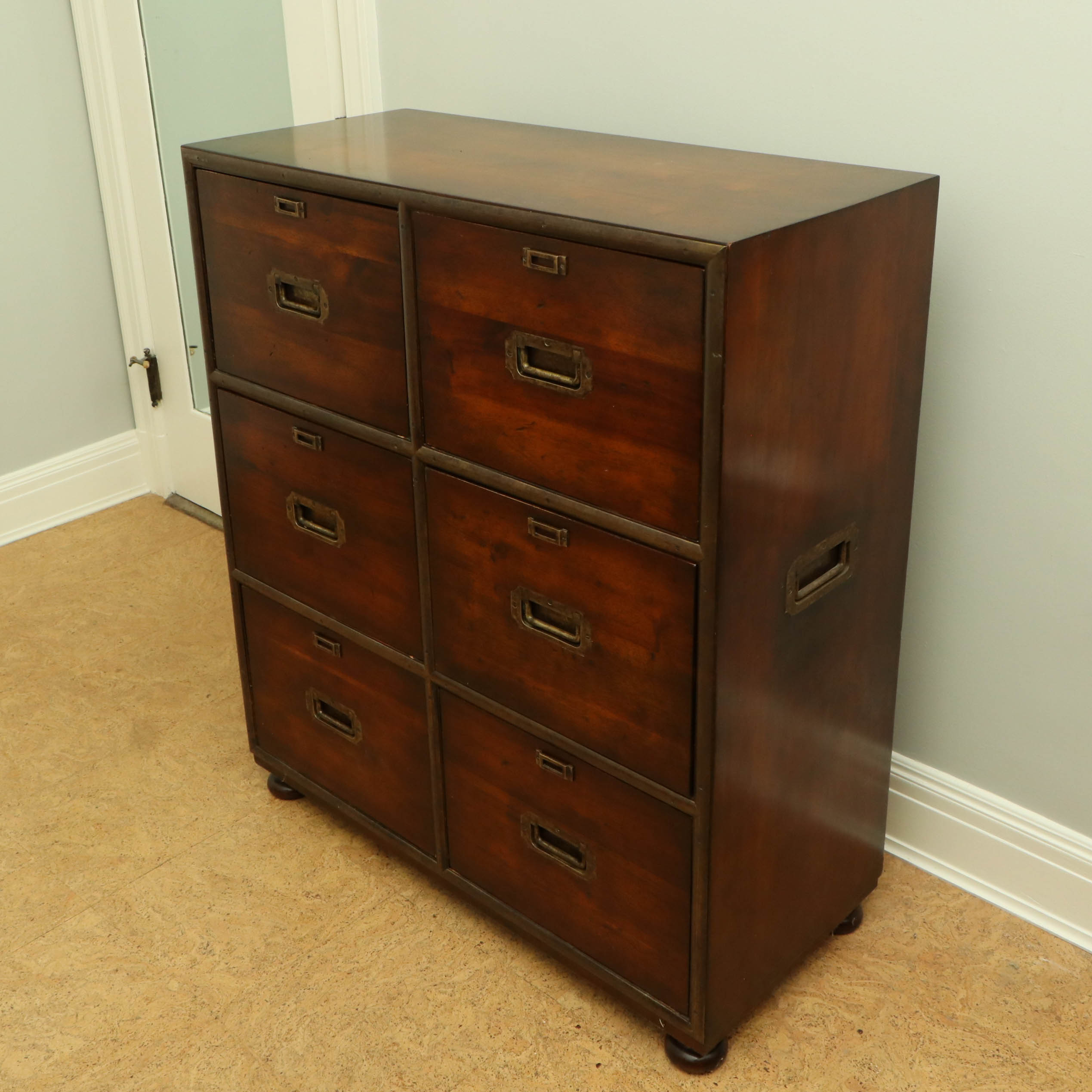 Theodore Alexander "Campaign Collection" 6-Drawer File Cabinet