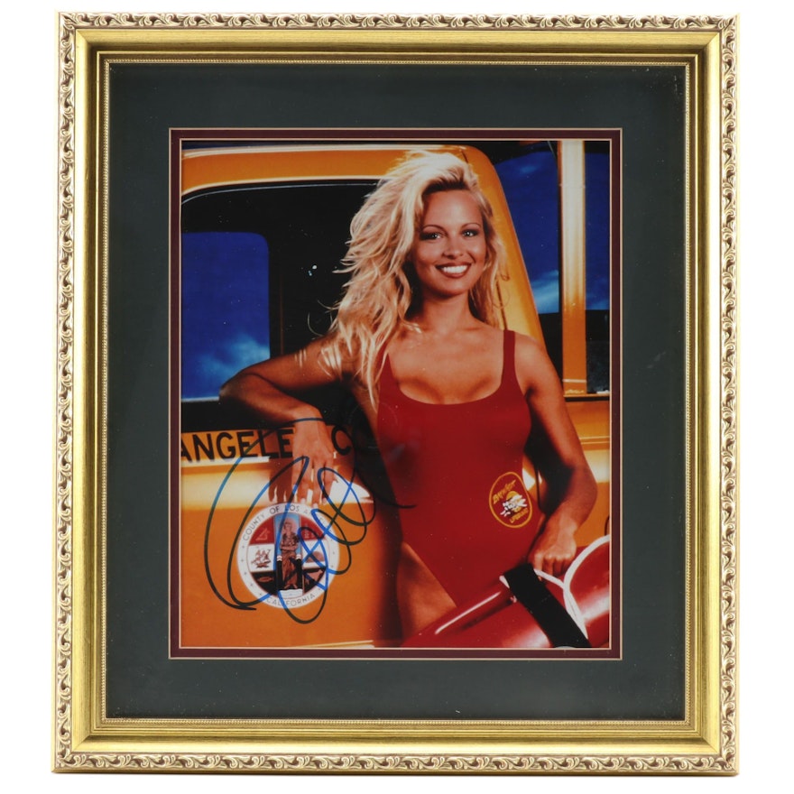 Pamela Anderson Signed "Baywatch" Photo Print, Framed COA