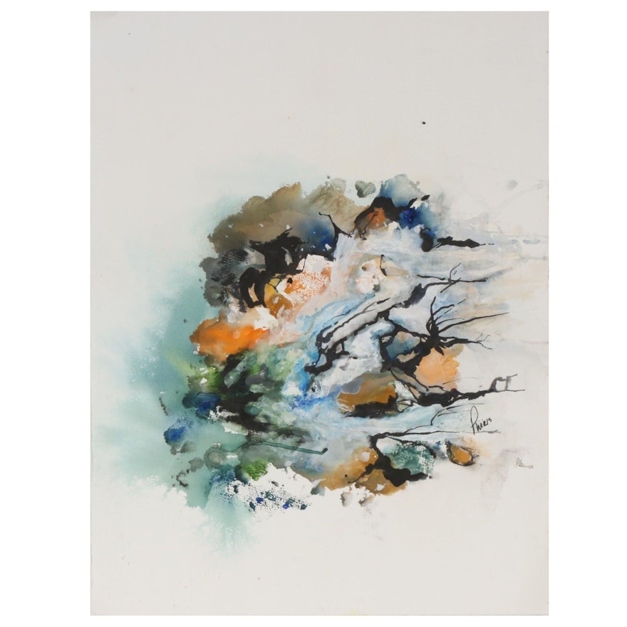 Phiris Kathryn Sickels Abstract Watercolor Painting