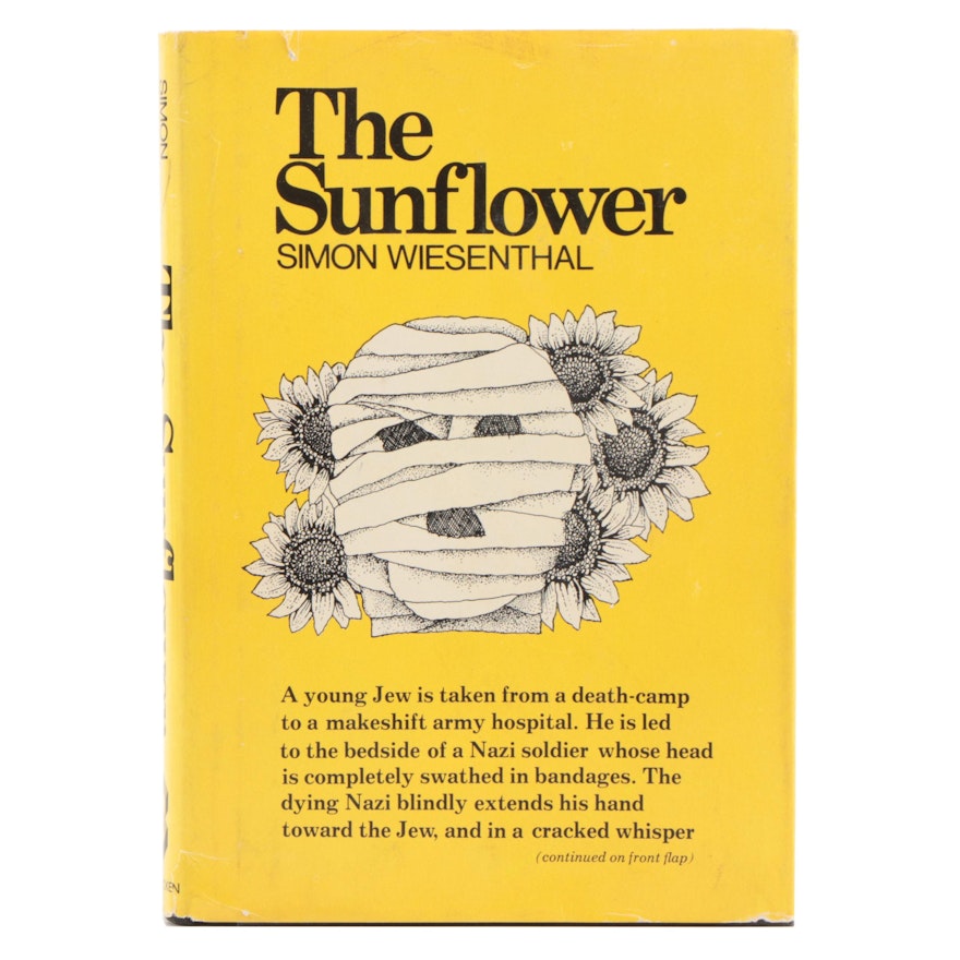 Signed First Edition "The Sunflower" by Simon Wiesenthal, 1976