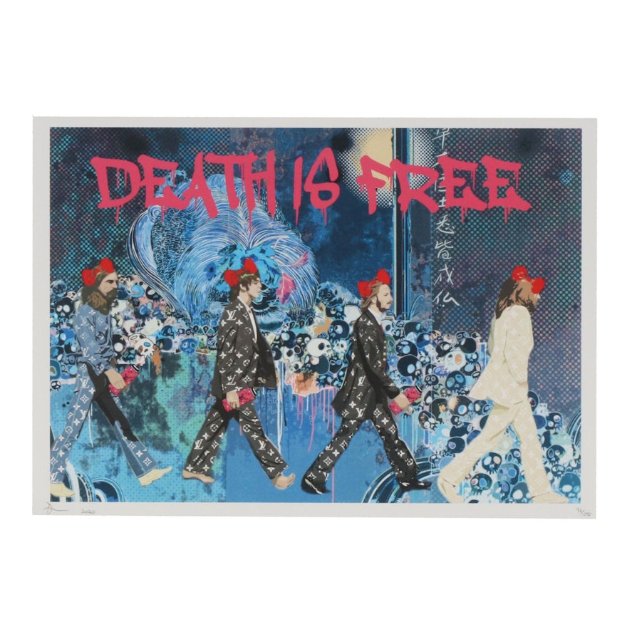 Death NYC Pop Art Beatles Crossing "Death is Free" Graphic Print, 2020