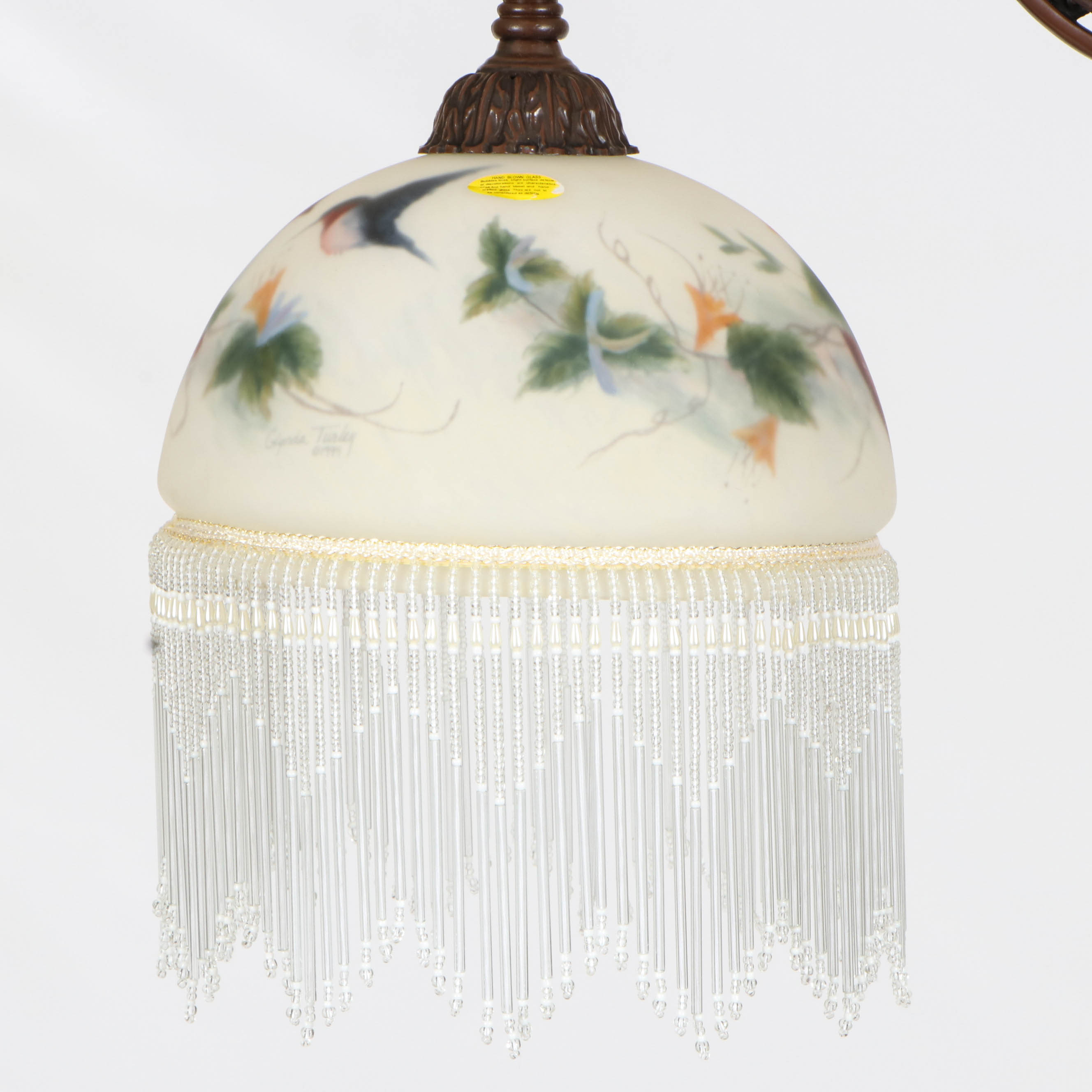 Dale Tiffany Floor Lamp with Glynda Turley Reverse Painted Shade