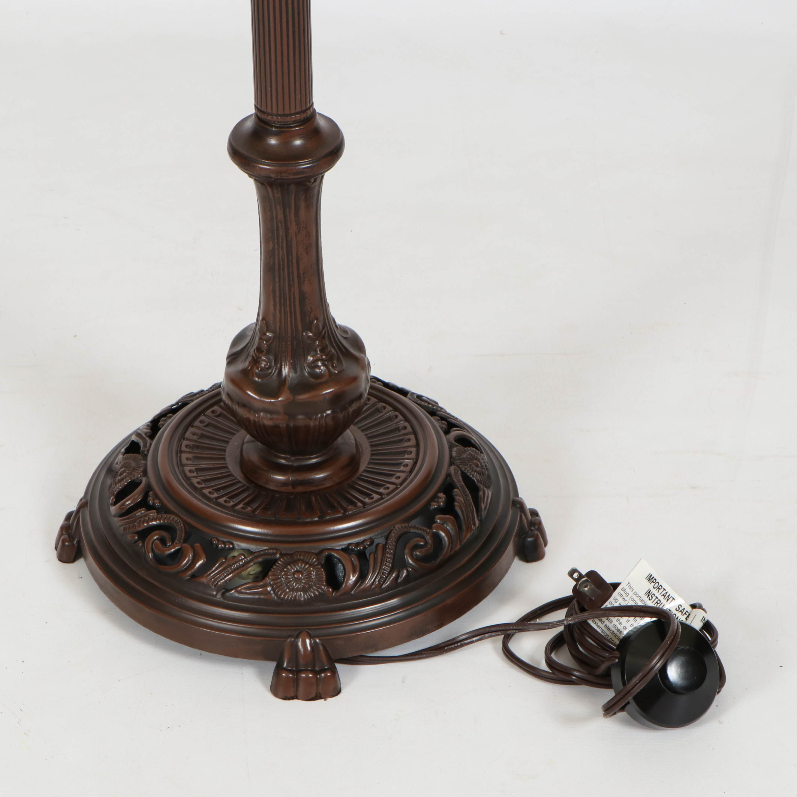 Dale Tiffany Floor Lamp with Glynda Turley Reverse Painted Shade