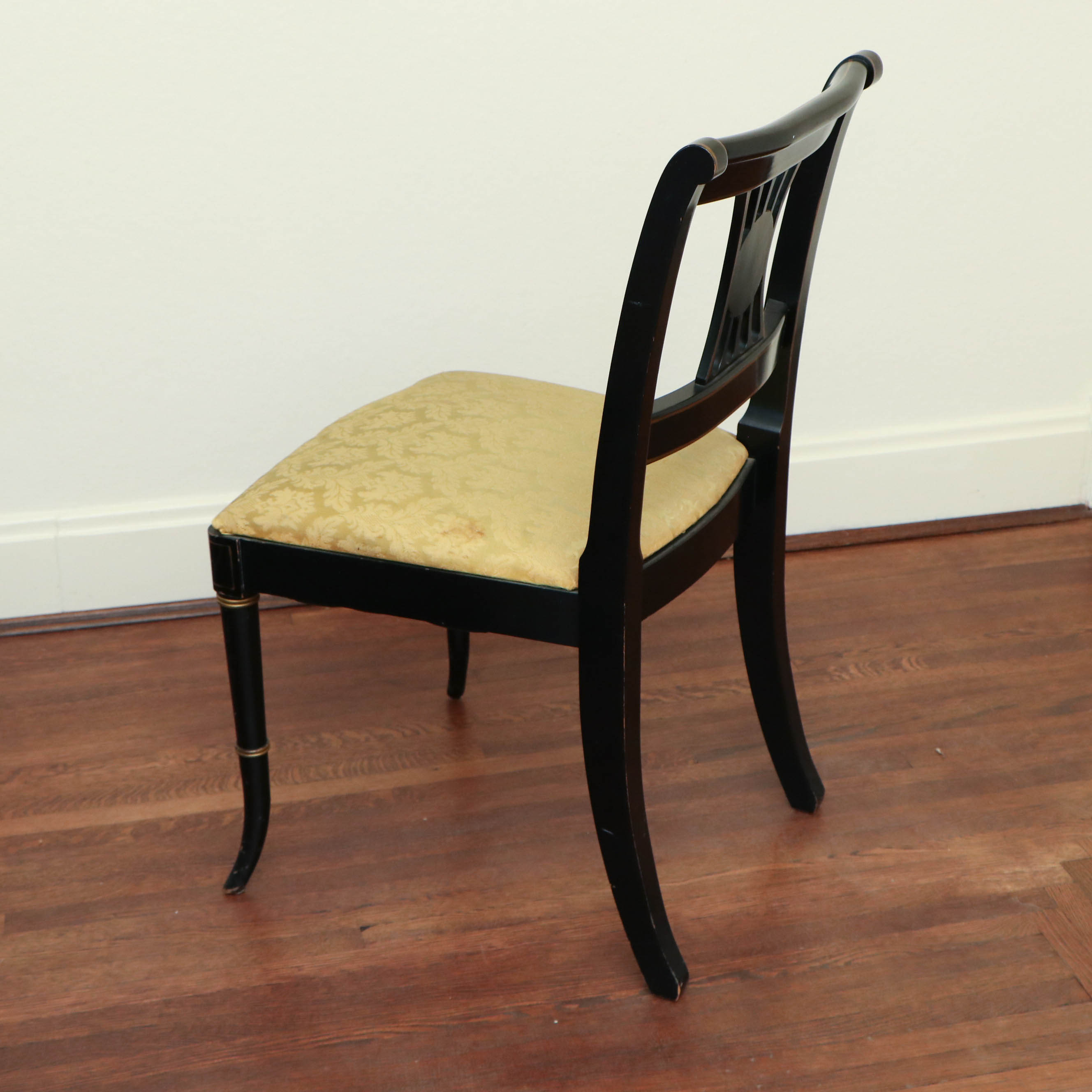 Drexel "Et Cetera" Rosewood and Ebonized Chinoiserie Dining Table and Chairs Set