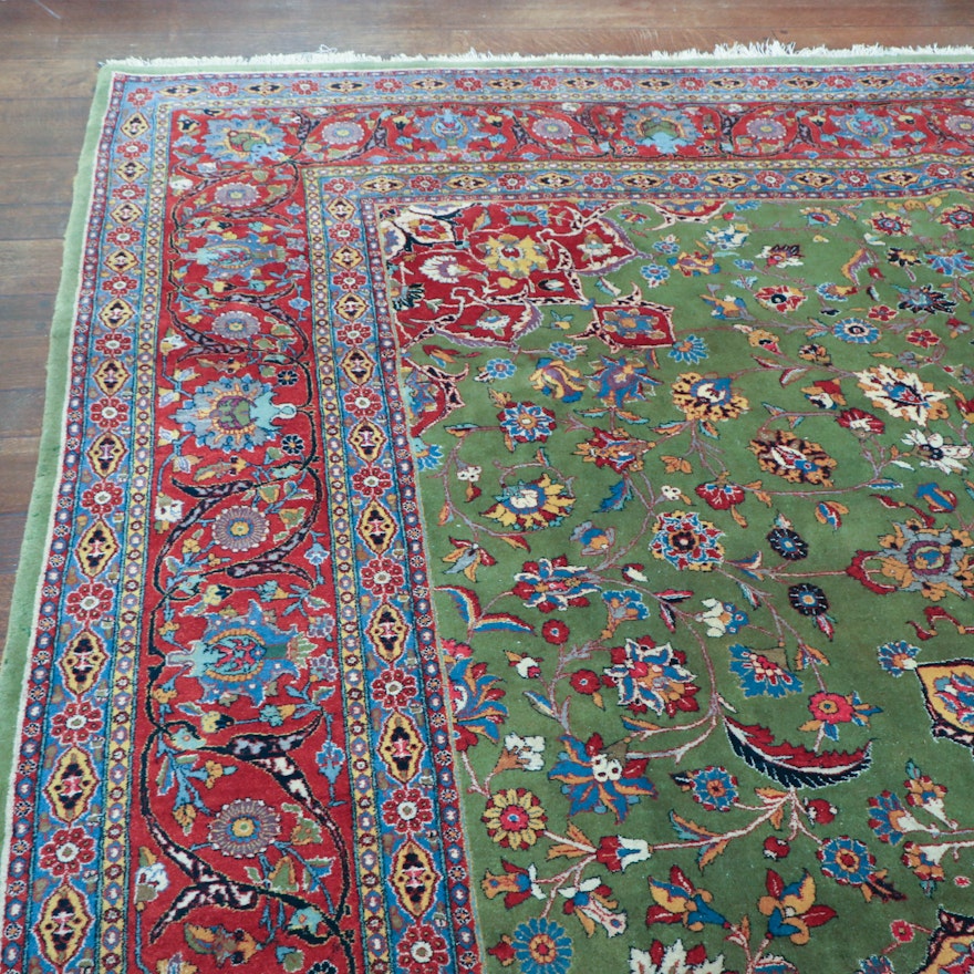 10' 1 x 13' 6 Hand-Knotted Persian Wool Area Rug
