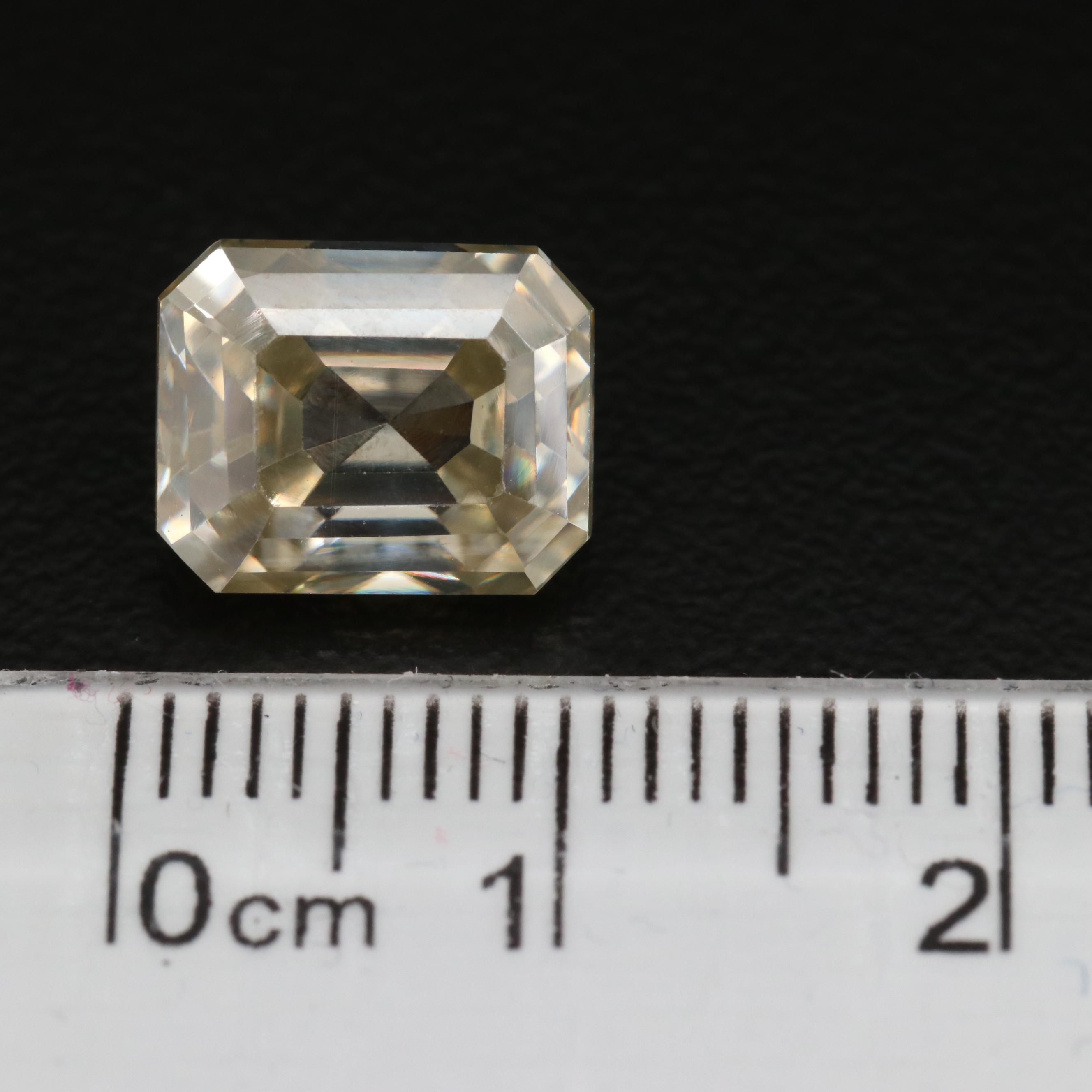 Loose Cut Corner Rectangular Faceted Laboratory Grown Moissanite