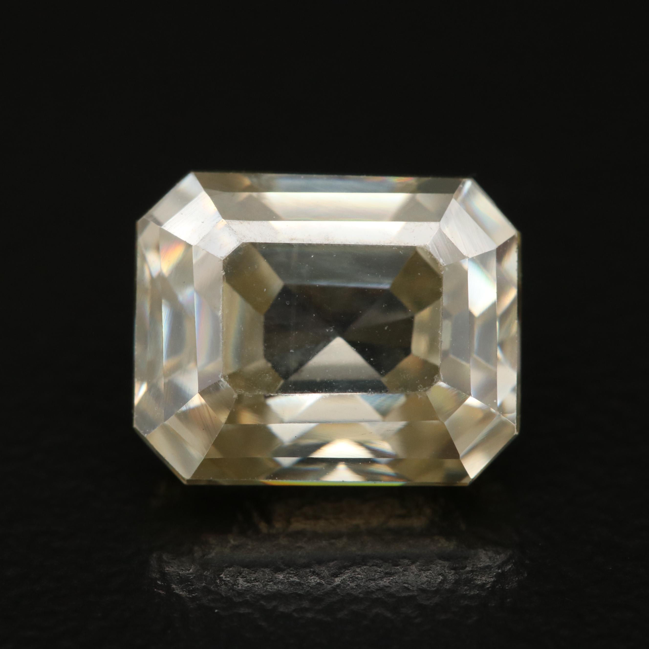 Loose Cut Corner Rectangular Faceted Laboratory Grown Moissanite