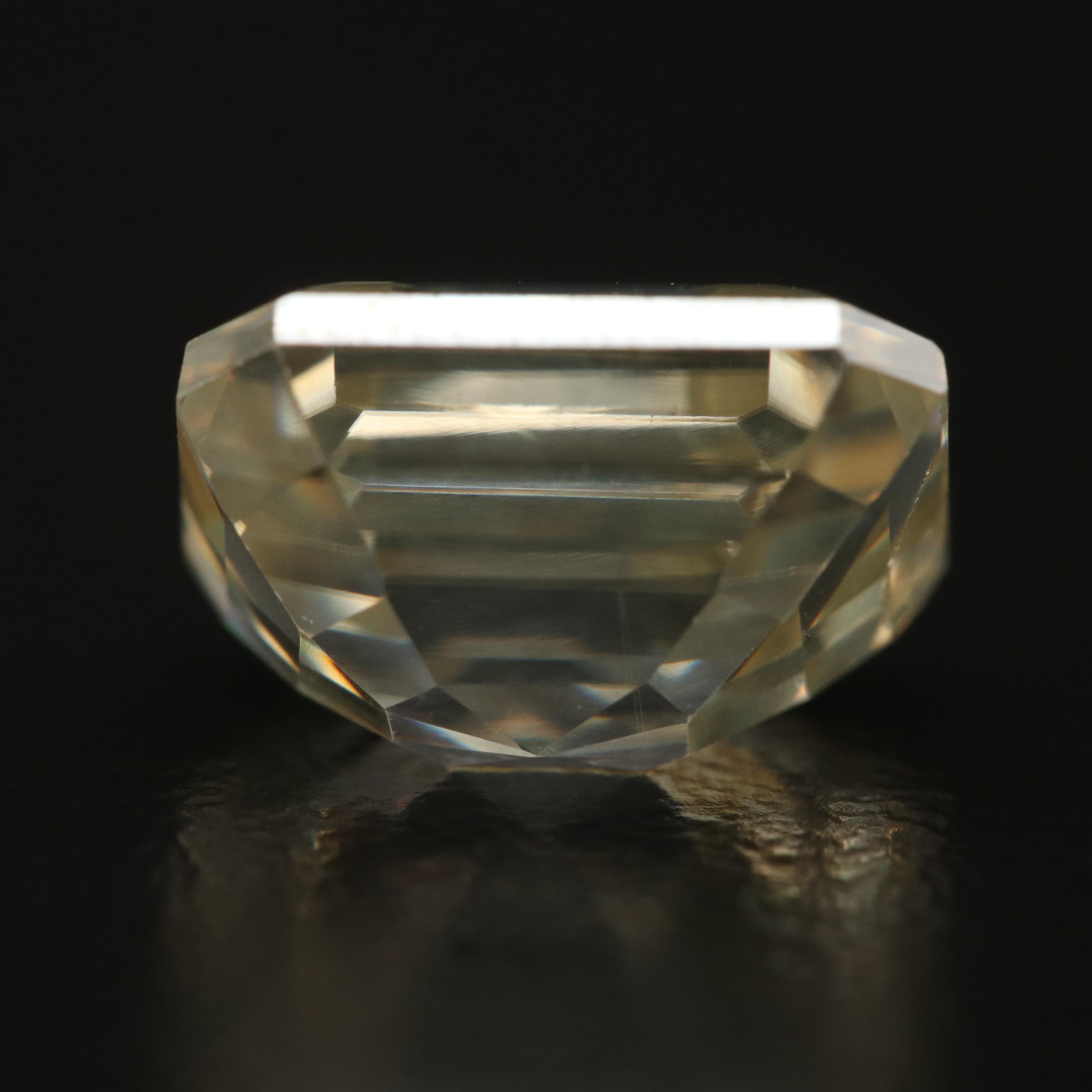 Loose Cut Corner Rectangular Faceted Laboratory Grown Moissanite