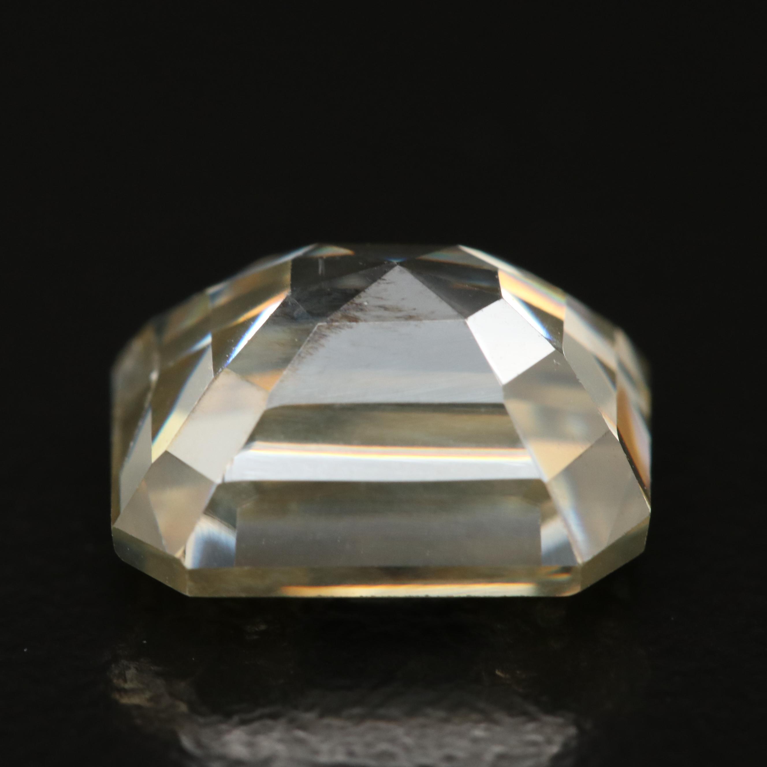 Loose Cut Corner Rectangular Faceted Laboratory Grown Moissanite