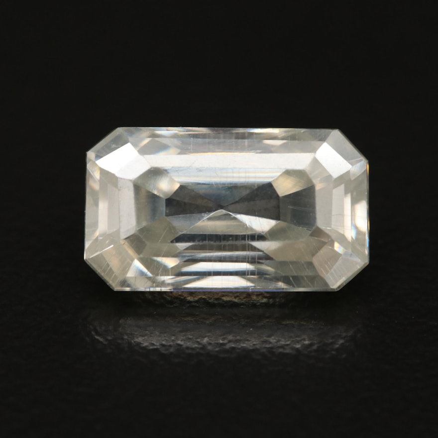 Loose Cut Corner Rectangular Faceted Laboratory Grown Moissanite