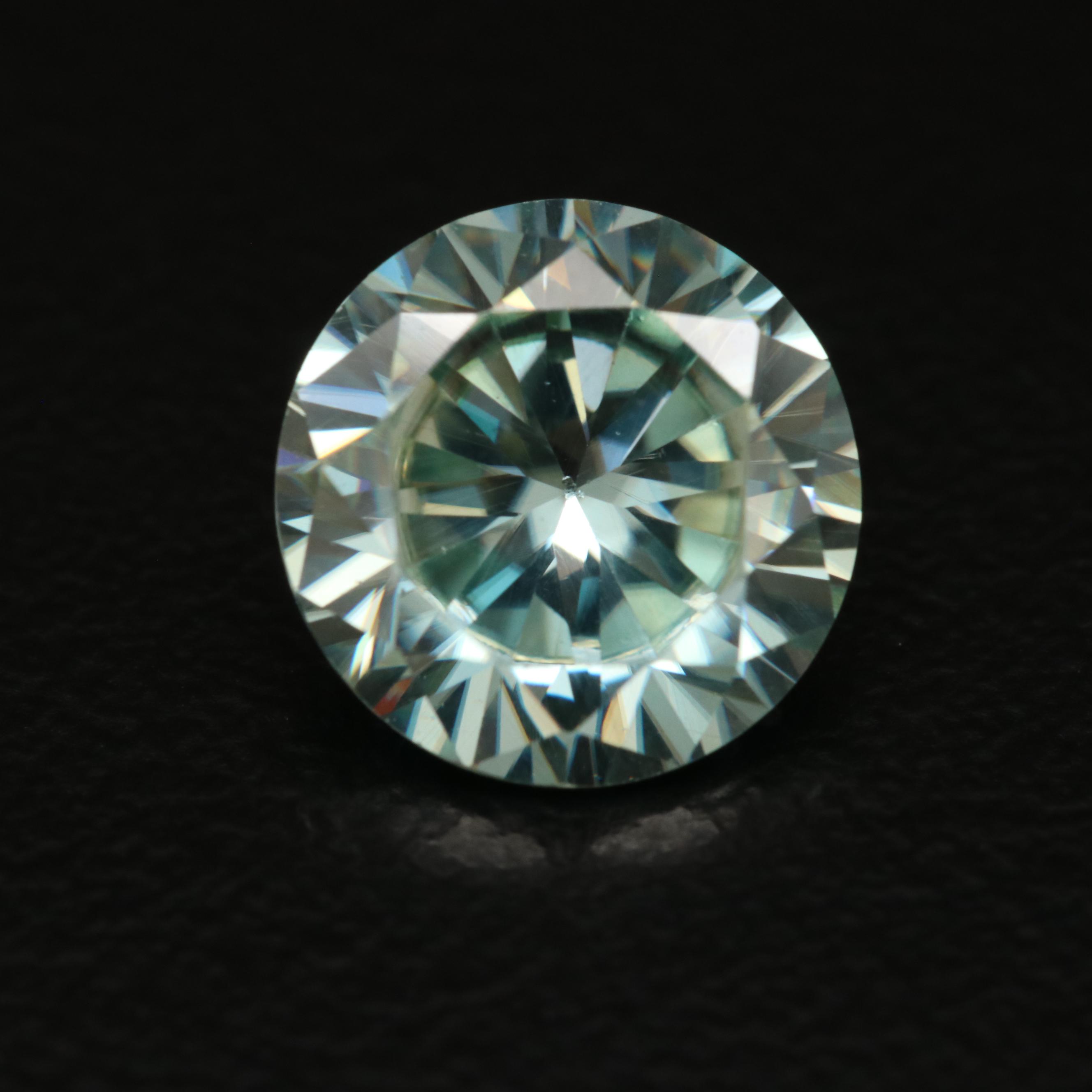 Loose Round Faceted Moissanite