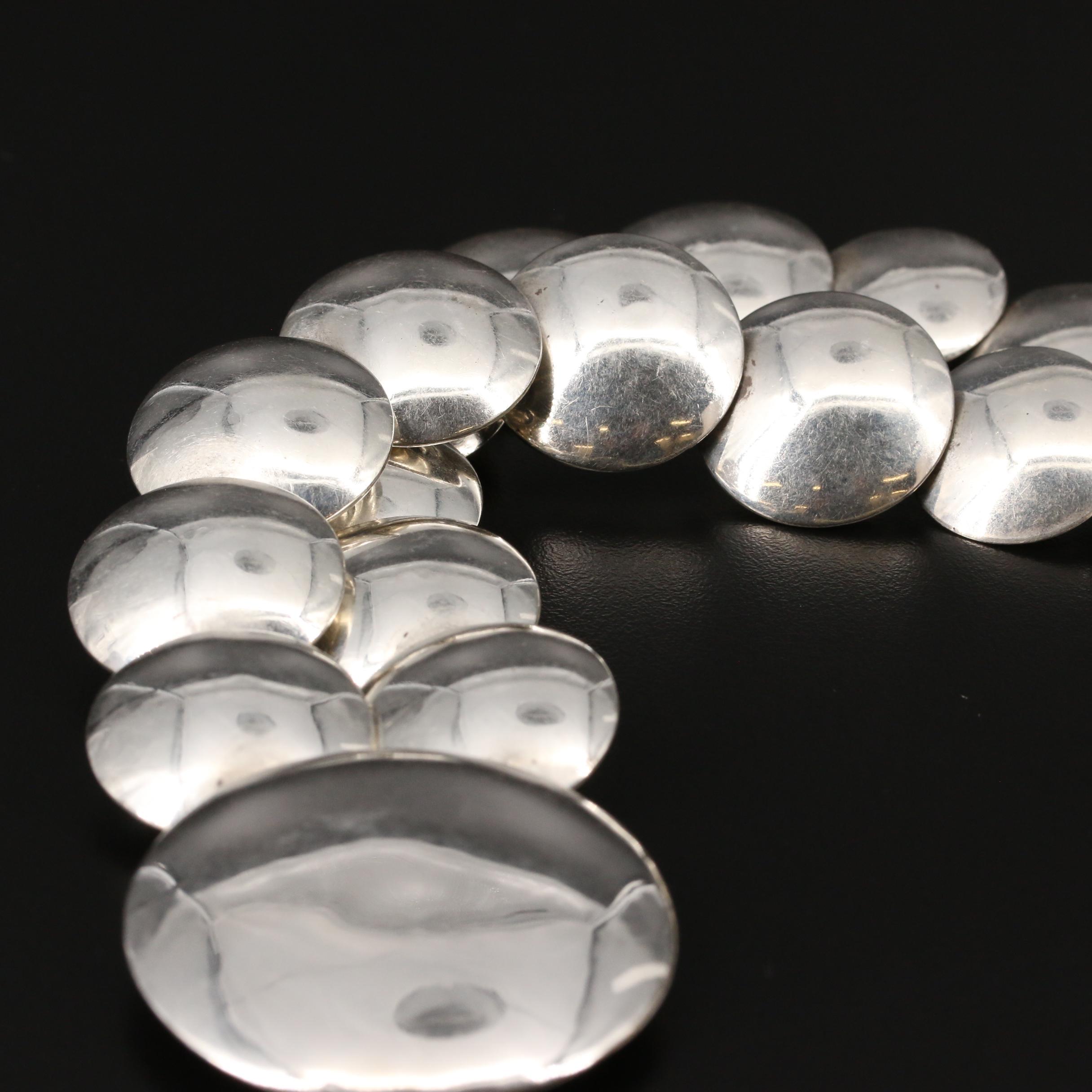 Western Sterling Silver Turquoise Shadowbox and Concho Bead Necklace