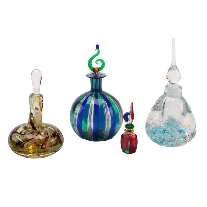 Murano and Other Blown Glass Perfume Bottles