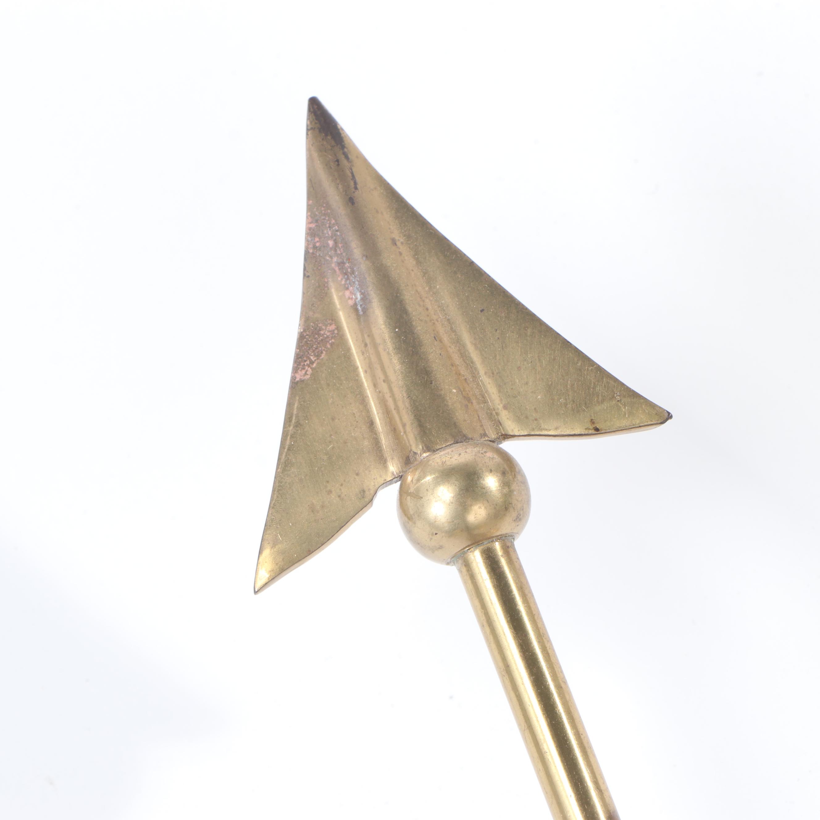 Pair of Neoclassical Style Brass Crossed Arrow Candle Sconces