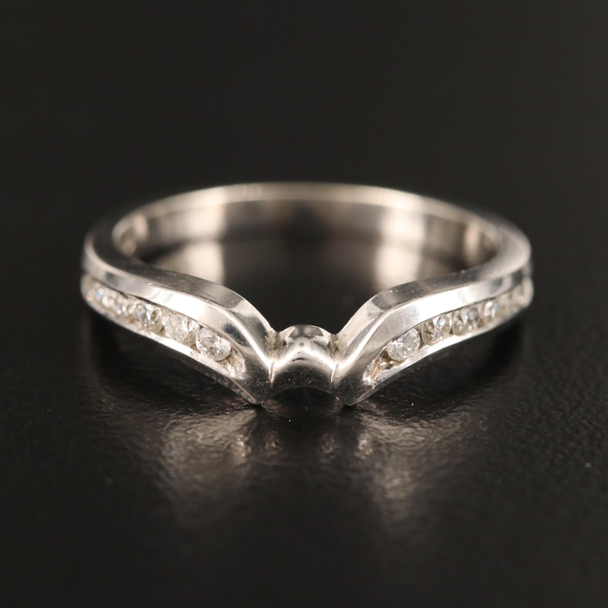 14K Diamond Shadow Band