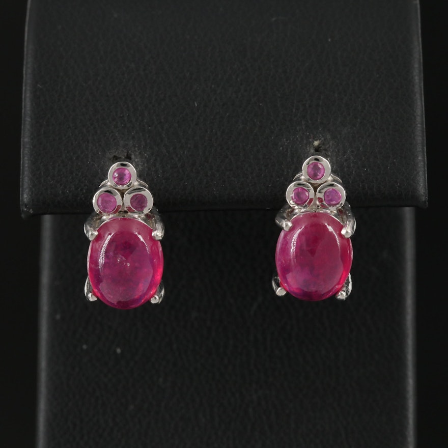 Sterling Silver Corundum Earrings