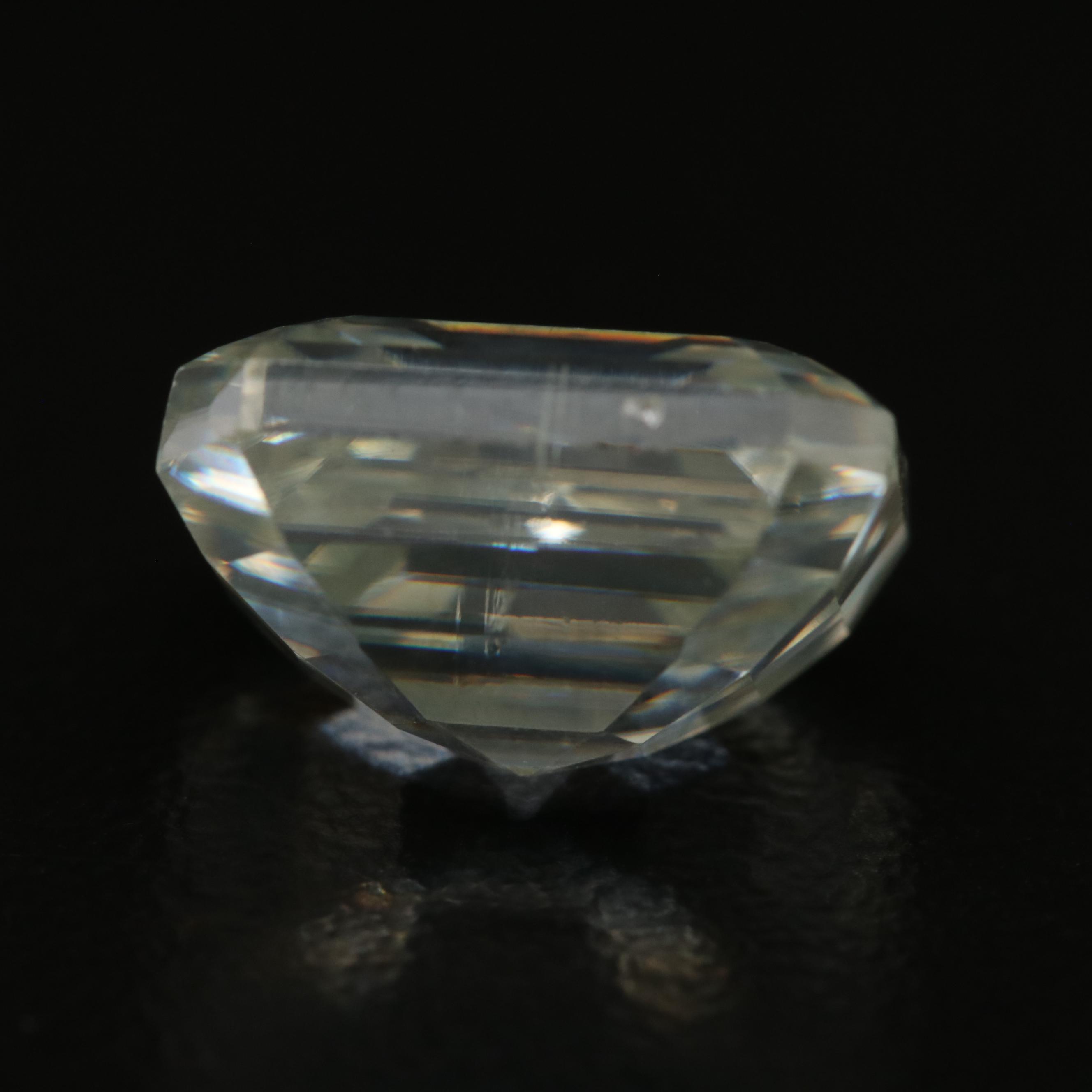 Loose Cut Cornered Rectangle Faceted Moissanite