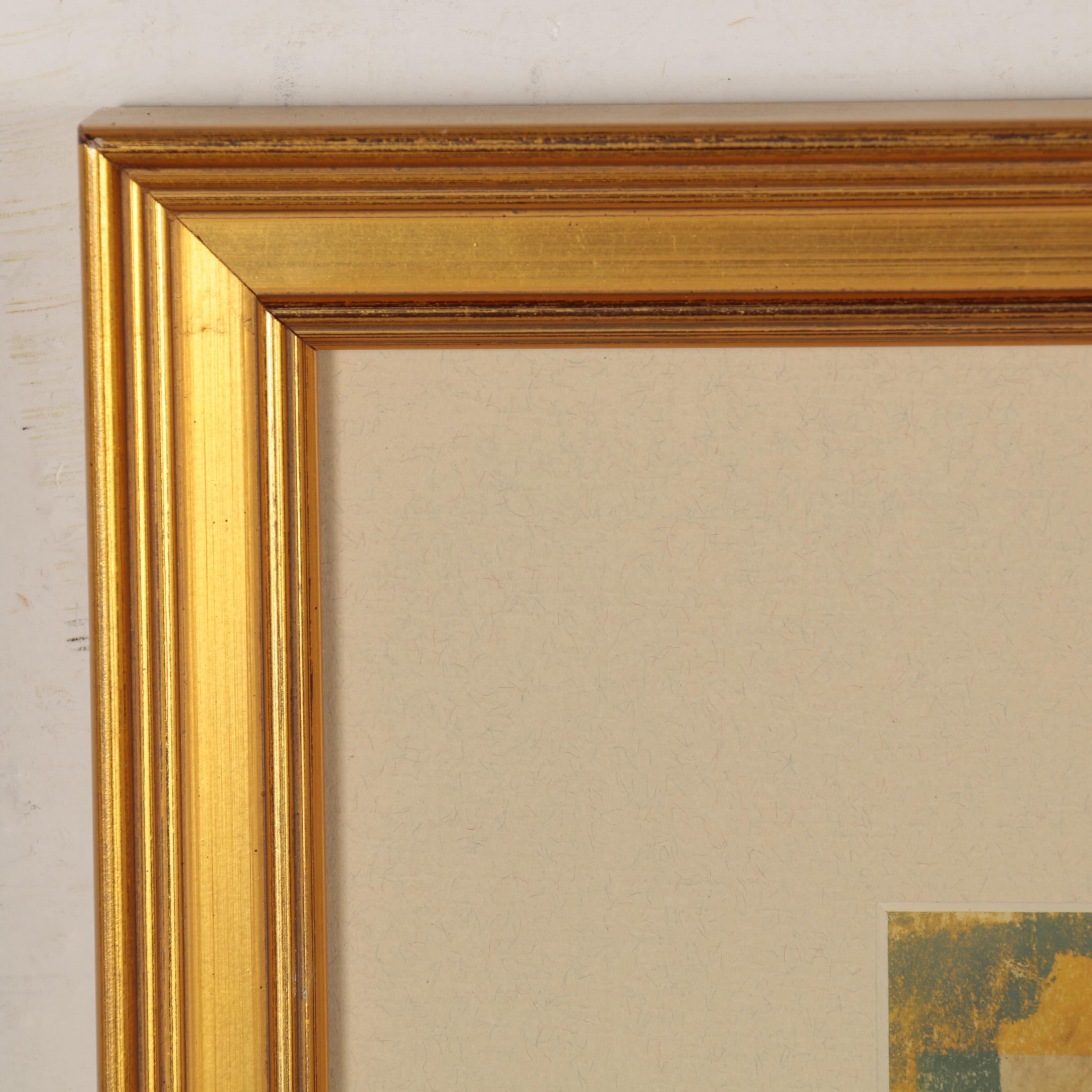 Female Nude Abstract Gouache Painting Attributed to Cynthia Hecht, Circa 1959