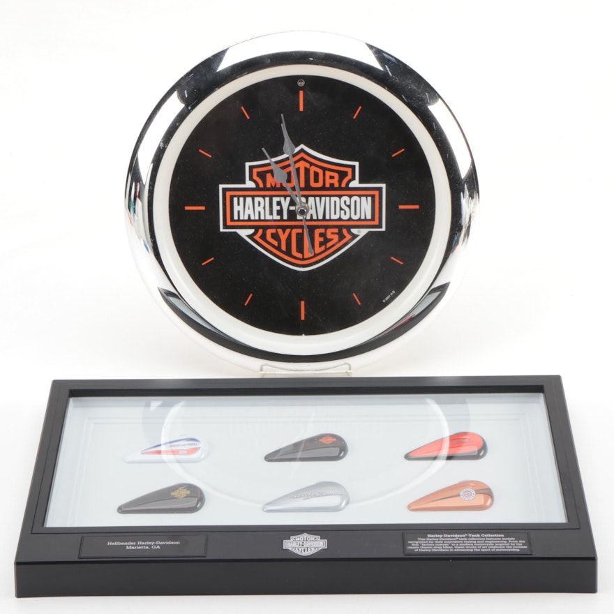 Harley-Davidson Wall Décor "Tank Collection" and Clock