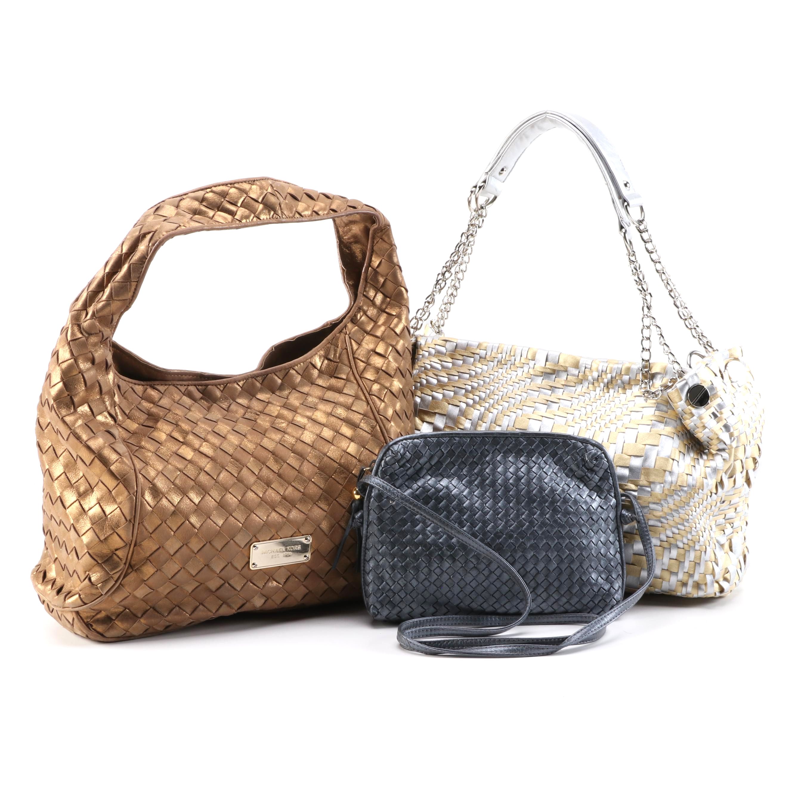 MICHAEL Michael Kors, High Fashion and Ganson Woven Leather Handbags