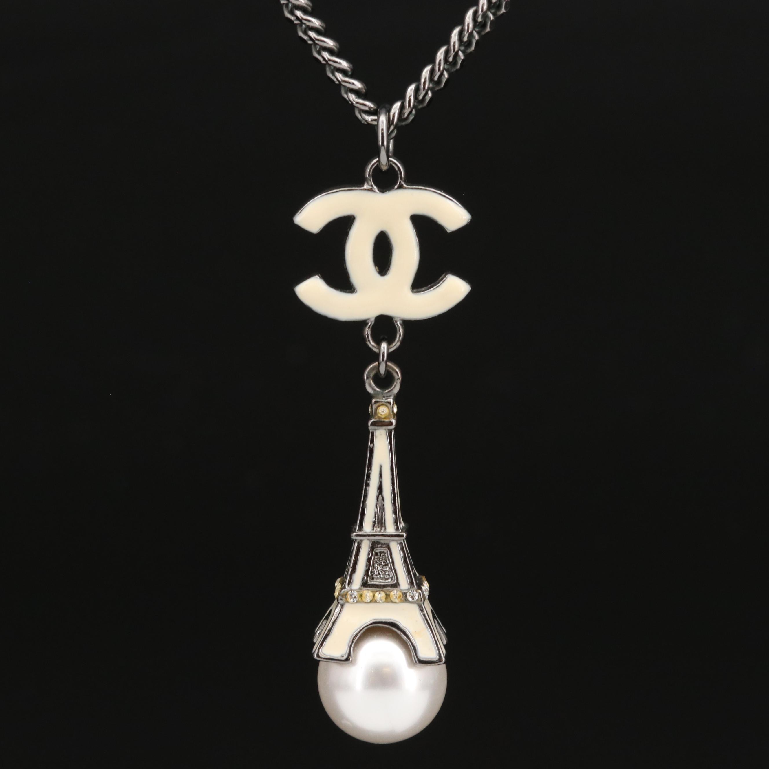 Chanel 2006 Cruise Collection Eiffel Tower Pendant Necklace